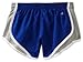 Soffe MJ Girls 7-16 Team Shorty Short, Royal/Silver, Large