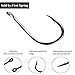 Z-Sunset High Carbon Steel Circle Offset Point Octopus Freshwater Or Saltwater Fishing Hook Fish Hook Set - 500Pcs / 10 Size Black