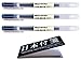Moma Muji Gel Ink Ballpoint Pen, Blue Black Ink, 0.38 mm / 0.5 mm / 0.7 mm, Set of 3 (Japan Import)