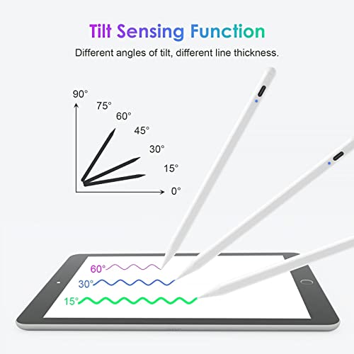 koucoaka Stylus Pen for iPad - Stylus Pencil with Palm Rejection,Tilt,Magnetic Function - Compatible with 2018-2021 iPad Pro (11/12.9 Inch) iPad 6th/7th/8th,iPad Mini 5th,iPad Air 3rd/4th Gen