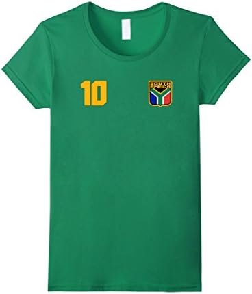 Womens South Africa T-shirt South African Tee Soccer Football Medium Kelly Green
