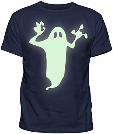 Mens Halloween Glow-in-The-Dark Ghost T-Shirt Colours New S-XXL
