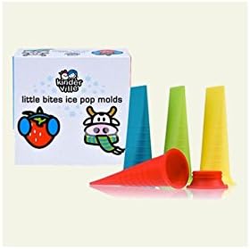 Kinderville Little Bites Ice Pop Molds, Blue/Orange/Red/Green