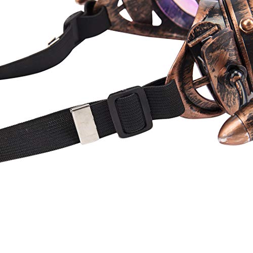 Vintage Rave Steampunk Glasses Kaleidoscope Festivals Goggles for Cosplay Party