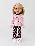 American Fashion World Pink Princess Kitty Pajamas | Fits 14