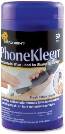 Wholesale CASE of 20 - Read/Right PhoneKleen Wipes-Phone Kleen Wipes, Pre-Moistened , 50/Tub