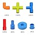 FUNTOK Tube Building Blocks Set Assembling Toys DIY Pipeline Blocks with Wheels 72 pcs Interlocking Set Construction Building Blocks for Kids