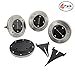 Maggift Solar Ground Lights,Garden Pathway Outdoor In-Ground Lights With 4 LED (4 pack) (Warm white)