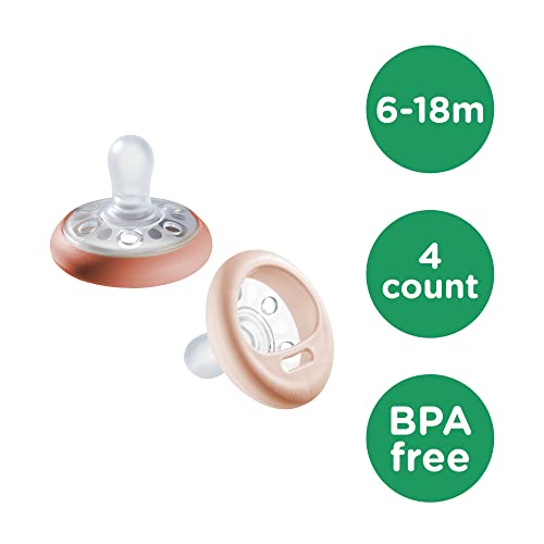 Tommee Tippee BreastLike Pacifier, SkinLike Texture, Symmetrical