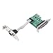 QNINE PCIe Parallel Serial Combo Card, RS232 Serial Port COM and DB25 Printer Parallel Port LPT to PCI Express Card Adapter Converter WCH382 Chip with Low Bracket