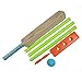 Hamkaw Kids Cricket Set, Cricket Stumps Spring Base,Backyard Cricket Sets - Kwik Cricket -NBR Rubber Water Proof Contents Bat, Ball, Stumps, Bail.
