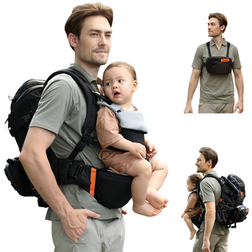 C1-All in 1 Modular Baby Backpack Carrier, Toddler Hiking Backpack with Convertible...