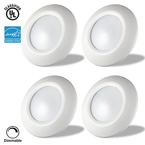TORCHSTAR #Dimmable# LED Surface & Recessed Mount LED Downlight Kit, 85W Equivalent Disk Light for 4″, 5″, 6″ recessed Can and 4″, 5″ J-box, Energy Star, 3000K Warm White, 3 YEARS WARRANTY, Pack of 4
