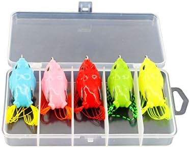 Topwater Frogs Fishing Baits Soft 5 Hollow Body Frog Snakehead Saltwater Freshwater Fishing Bait Swimbait Lures Crankbaits Baits With Free Tackle Box