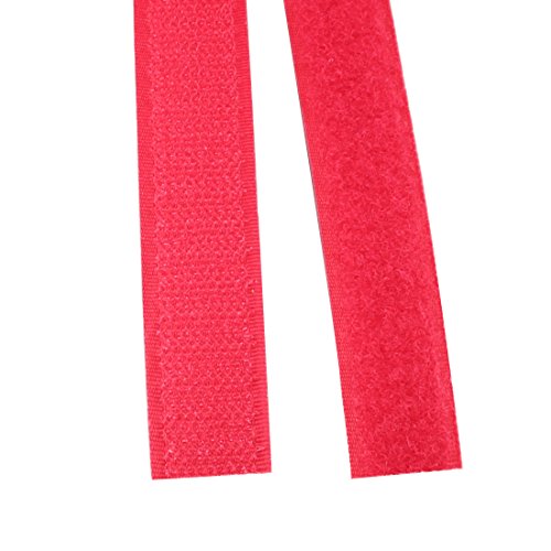 0.78 Inch (20mm) width Sew on Hook and Loop, 10M (10.9 Yards) (Red)