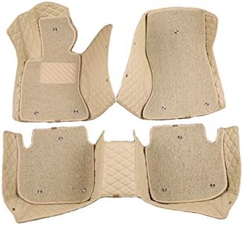 AUTURN Full Surrounded All Weather Custom Fit Luxury XPE Leather Waterproof Car Floor Mat Liners Carpets for Mercedes Benz S Class S280 S300 S320 S400 S500 S550 2010-2013, Beige