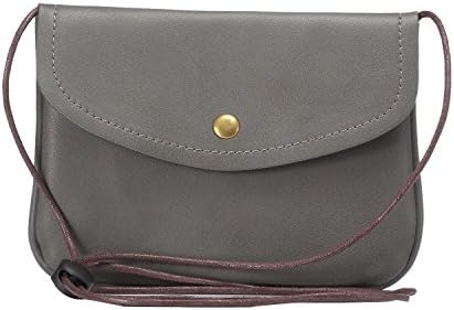 Multi-Color Women PU Leather Small Crossbody bag Cell Phone Purse Wallet Bag Pocket Crossbody Bag Mini bag Shoulder bag Pouch Purse Wallet (Cross Gray)