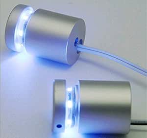 2 soportes de aluminio con iluminación LED, montaje en pared con luz