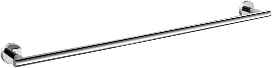VELIMAX 18/8 Stainless Steel Towel Bar Round Bath Towel Bars Single Towel Rail Wall Mounted Towel Rod for Bathroom Kitchen, 28-Inch, Polished Finish: Kitchen & Dining
