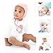 HappyTree 2 Pack Baby Hat Bonnet Soft 100% Combed Cotton Toddler Infant Beanie Pilot Caps, White + Light Pink, Medium