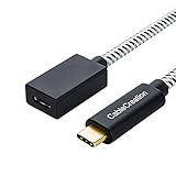 CableCreation USB C Extension Cable (Gen 2/10Gbps), USB 3.1 Type C Male to Female Extension Cable 3.3ft, Support 4K Video Audio Transfer,Compatible with Macbook Pro, Samsung Note 8, 1M/Black and White