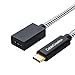 CableCreation USB C Extension Cable(10Gbps), 1ft USB 3.1 Type C Male to Female Extension Cord 3A, Compatible with MacBook Pro, Type C Hub etc, 0.3M / Black and White