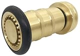 Happy Tree 1-1/2" NST/NH Brass Fire Hose Spray Nozzle 85 gpm Fire Equipment Heavy Duty Industrial Jet Fog Nozzle 100 psi FHSN04B