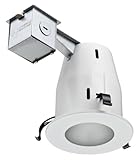 Lithonia Lighting LK4LMW 4-Inch Recessed Glass Shower Kit, Matte White