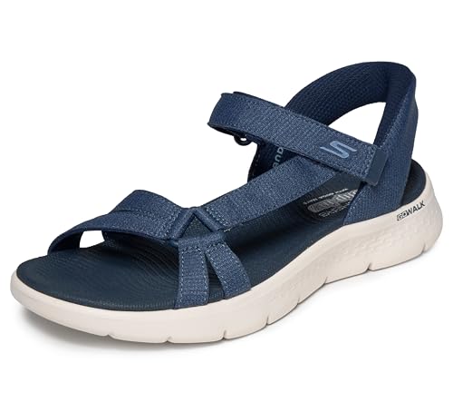 Donna Go Walk Flex Sandal Illuminate Slip-In ALLENATRICE, Navy Textile, 37 EU