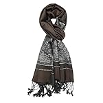 Achillea Women's Two Toned Paisley Lurex Jacquard Pashmina Shawl Wrap Scarf Achillea Women's Two Toned Paisley Lurex Jacquard Pashmina Shawl Wrap Scarf