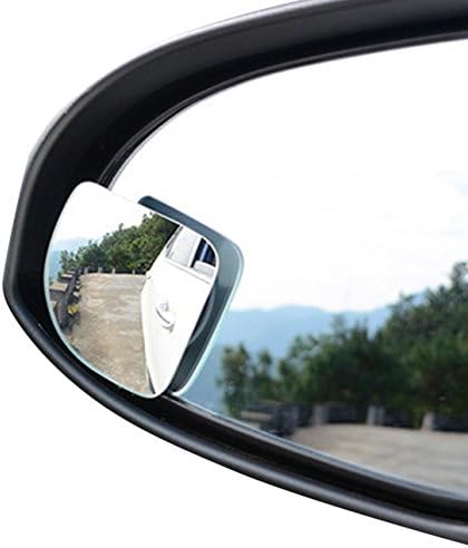 Nyson 2 Pack 2" 360° Rotate + Sway Adjustabe Fan Shaped Blind Spot Mirrors, Universal Fit Convex (LOW Curvature) Frameless HD Glass Stick On Lens