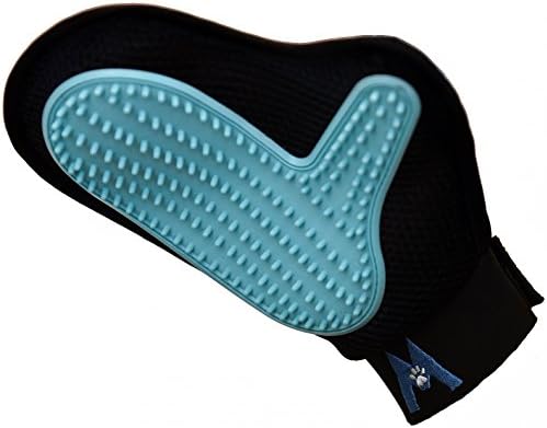 misterrmar Pet Grooming Glove Brush - Gentle Massage Tool And Hair Removal For Dogs Cats and Horses - For Long Short Or Curly Hair Comb - Effective Pet Grooming Deshedding Brush For Healthy Coat