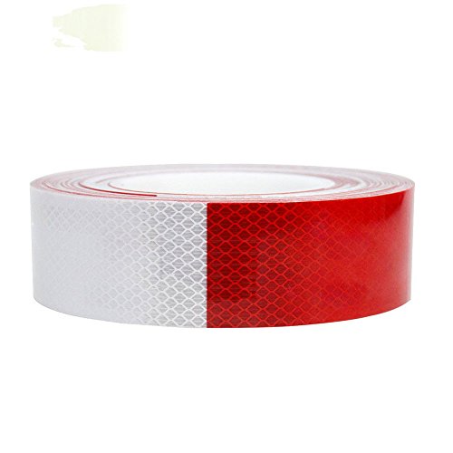 Wesy Micro Prismatic Sheeting Reflective Tape,2" x 27.3 yd,Car Truck Trailer RV Camper Boat Semi,Safety Warning Conspicuity Tape (Red White) - Thumbnail 5