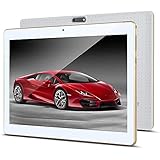 10.1" Inch Android 7.0 Tablet PC, 4GB RAM 64GB Storage Phablet Tablet Octa Core Unlocked 3G Cell Phone Tablets, Dual Sim Card Slots, WiFi, GPS, Bluetooth 4.0,1920x1080 HD IPS Screen Display, (White)