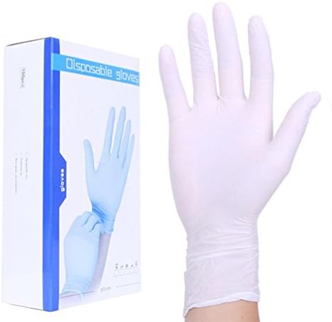 HuiSiFang Nitrile Exam Gloves Disposable Powder Free, Non-latex Safe Touch Non Sterile Convenient Dispenser Pack of 1000