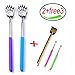 glacely (2-Pack) Bear Claws Metal Back Scratchers Portable Extendable Telescopic/Free 1 Back Scratchers and 2 Metal Earpick(Free)..
