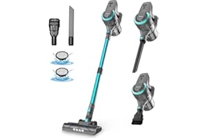 DEVOAC N300 Cordless Vacuum Cleaner, 6 in 1 Ultra-Lightweight Stick Vacuum, 2200mAh Battery Up to 40mins Runtime, Powerful Handheld Vacuum for Hard Floor Carpet Pet Hair Home