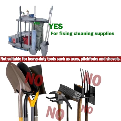 Broom and Mop Organizer for Cleaning Cart Janitor Cart Housekeeping Cart Utility photo 7