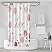ASOCO Shower Curtain Set with 12 Hooks Valentines Day with Rose Gold Lettering Sparkle Dots Polyester Fabric Waterproof Bath Curtain 72X78 Inches Decortive Bathroom