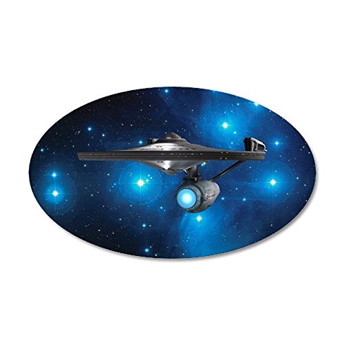 CafePress - STARTREK 1701A PLEIADES Wall Decal - 20x12 Oval Wall Decal, Vinyl Wall Peel, Reusable Wall Cling