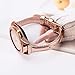 Wearlizer Leather Compatible with Samsung Galaxy Watch Bands 46mm 42mm Womens Mens,Genuine Leather Replacement Band Strap Bracelet Compatible Samsung Watch with Rosegold Metal Clasp