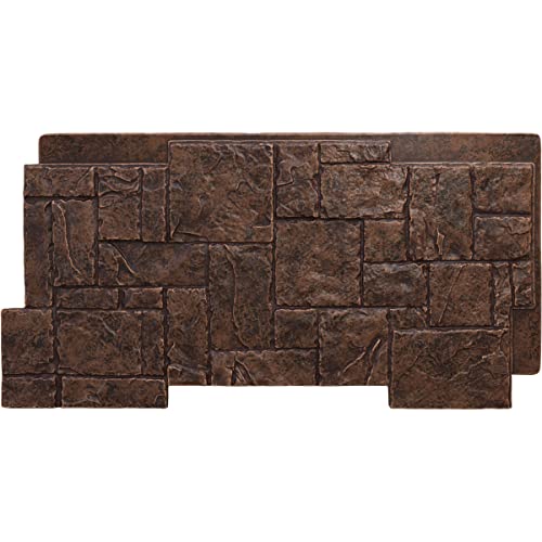 EverStone Castle Rock Faux Stone Panel, 49"W x 24 1/2"H x 1 1/4"D, Sequoia Vall…