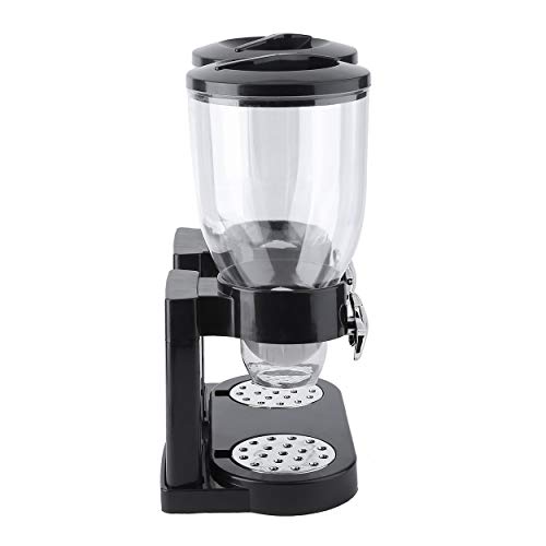 Double Chambers Dry Food Cereal Dispenser Airtight Kitchen Storage Twin Container Dual Control For Oatmeal Candy Granola Nuts