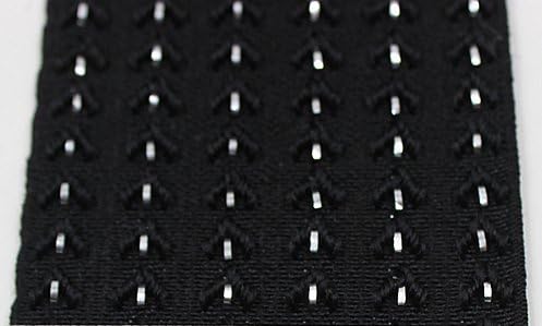 1X Elastic Webbing Black Silver Ribbon Grid Bias Tape Crony Latex Waist Belt Band For Sewing Garment Accessories Color (B 46 mm Wide)