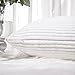 Home Brilliant Striped Corduroy Pillow Cover 24x24 Euro Throw Pillow Sham Accent Couch Cushion Cover for Spring Decor, 24 x 24 inch (60cm), Creamy White
