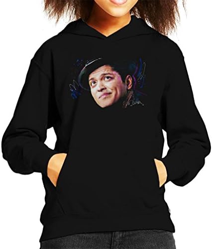 Sidney Maurer Original Portrait of Bruno Mars Hat Kid's Hooded Sweatshirt