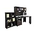 Bush Furniture Cabot Corner Desk with Hutch and 6 Cube Bookcase