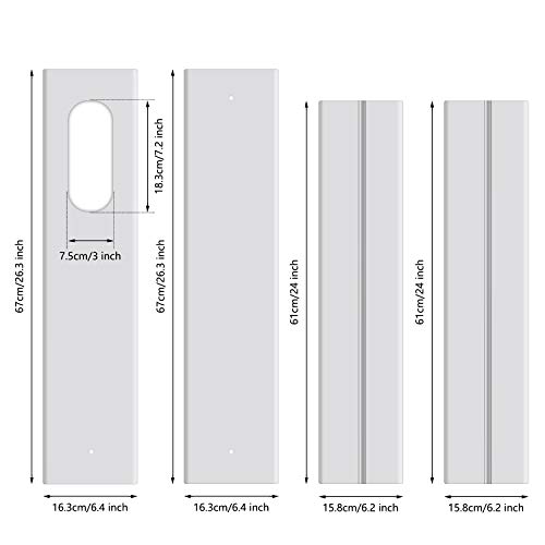 gulrear Sliding Door Air Conditioner Kit,Max Adjustable Length 220cm
