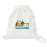 Cyprus National Landmark Building Canvas Drawstring