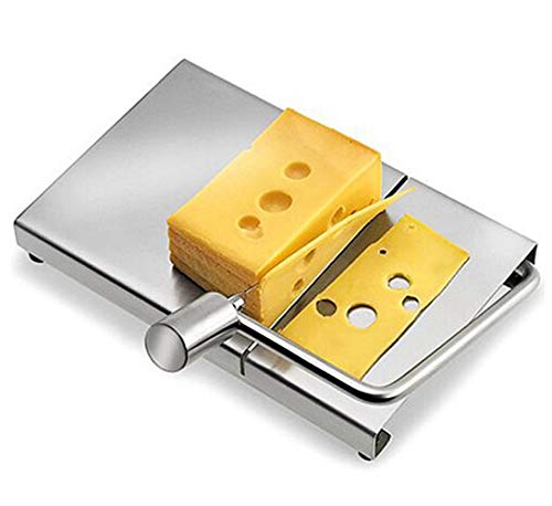 image for Bekith Cheese Slicer Stainless Steel Wire Cutter With Serving Board - 